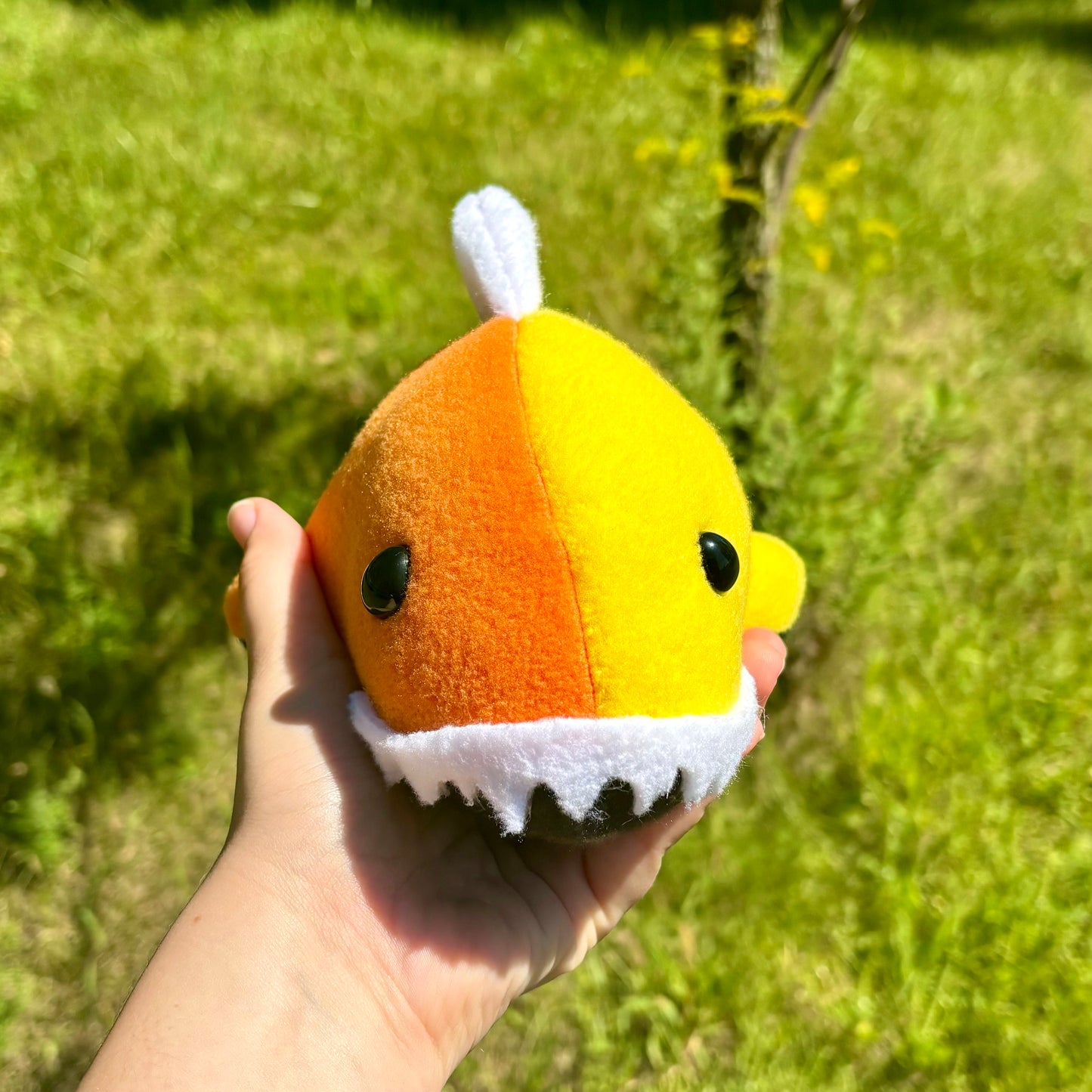 “Buffy” The Candy Corn Shark | Star Peepz “Sharkz" | Handmade Stuffed Animal